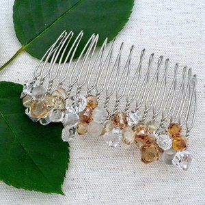 Crystal Cluster Hair Comb, Weddings, Parties, Bridal